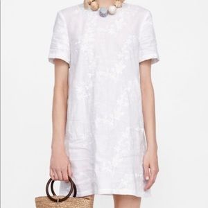 Zara • White Floral Embroidery Dress